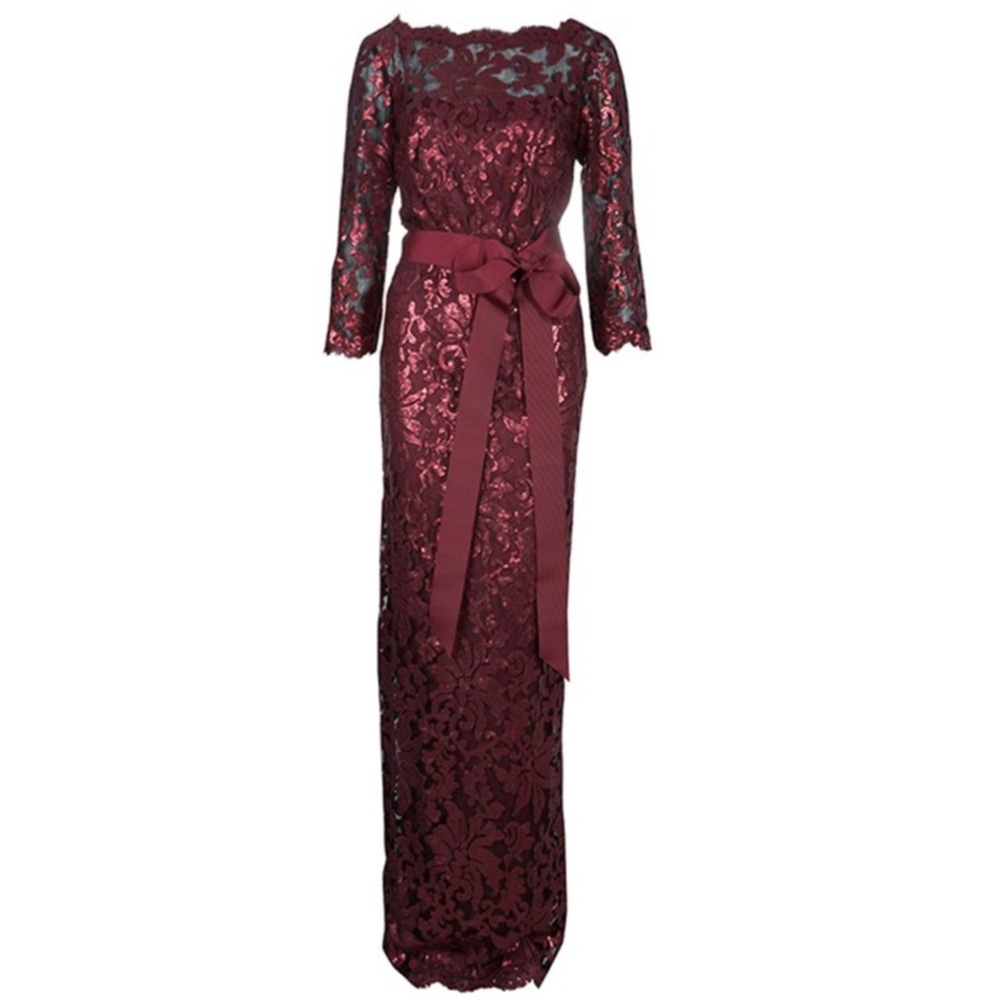 Long sleeve lace gown